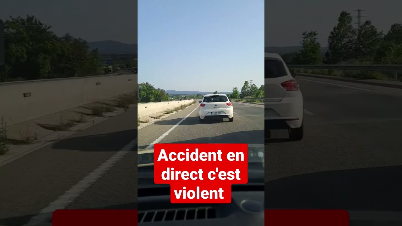 accident de voiture en direct c'est violent 😱😱😱 #accident #crash #choc #collision #violent #voiture