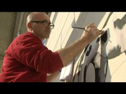 Fresque "Le Défilé" d'après Turf réalisée par les peintres muralistes CitéCréation