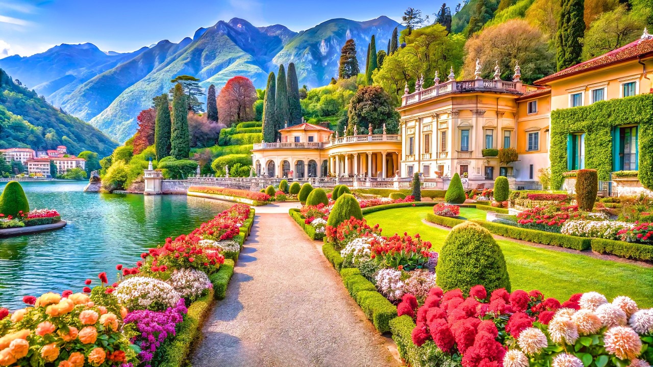 EXPLORE LAKE COMO - THREE MUST-SEE GEMS OF LAKE COMO: VILLA CIPRESSI, VILLA MONASTERO, VARENNA 4K